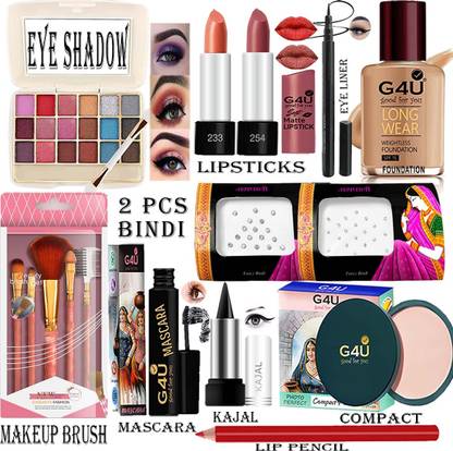 G4U 16 Piece Complete Makeup Kit for women | Glamour Festive Makeup Set 121