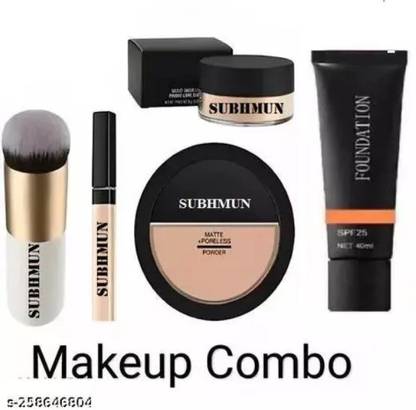 HMG Makeup combo of Foundation Compact makeup concealer loose powder