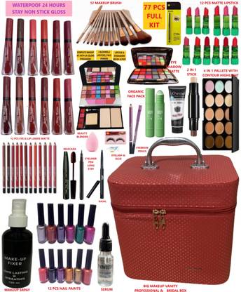 INWISH New 77 Products complete makeup set For Eye,Face,Nail & Lip makeup set