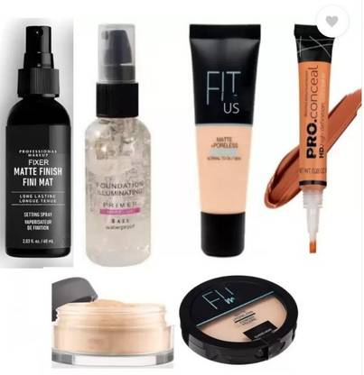 butch Beauty 6 In 1 Combo Kit - Foundation, Primer, Liquid Concealer, Loose Powder