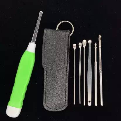 Taxila Flishlight_Earpick Electric Ear Cleaner With 6 Pcs Ear Cleaning Tools kit Electric Ear Cleaner