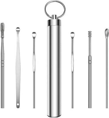 SCABIOSA 6 in 1 Ear Wax Cleaner Set, Ear Wax Remover Stainless Steel Tool Kit