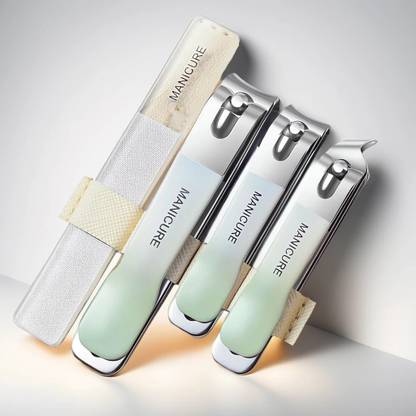 Kezona 4 Pcs Nail Clippers With Leather Travel Case With Nail File