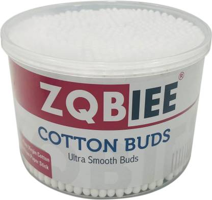 ZQBIEE Double Head Cotton Ear Buds / 100% Pure Soft Cotton Swabs for Nose Ears Cleaning