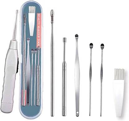 Kinemo Enterprise Ear Wax Cleaner Kit + LED Light Safety Ear Pick Wax Remover Earpick
