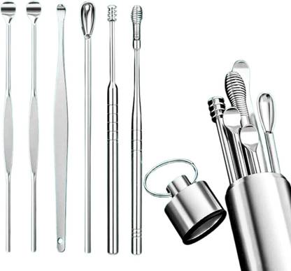 RIVTANS 6-In-1 Ear Wax Cleaner Kit Wax Remover, Curette Cleaner And Spring Buds (Unisex)