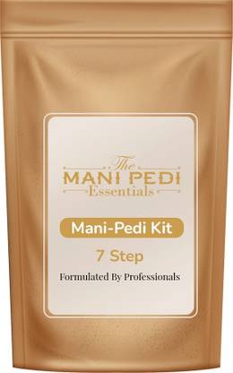 The Mani Pedi Essentials 7 Step Manicure Pedicure Kit. Luxurious and Relaxing Spa Treatment Set