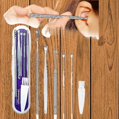 BZILO Stainless Steel Ear Wax Remover Tool Kit with a Storage Box Ear Wax Removal G_44