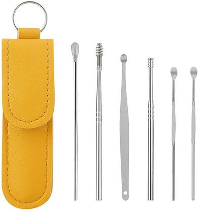 Taxila 6 Pcs Set Ear Curettage Earwax Removal Ear Wax Cleaner Swab Spiral Ear Pick
