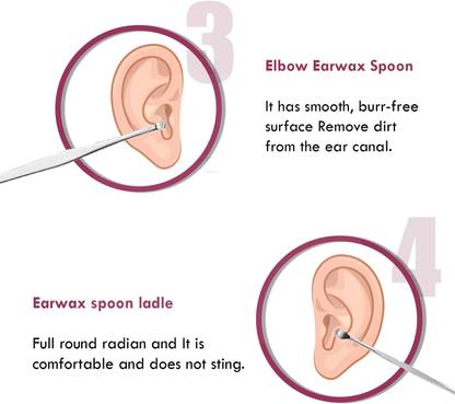 luzimaisa Best Removal Ear Wax Cleaner Swab Spiral Ear Pick (Set of 5 Pieces)
