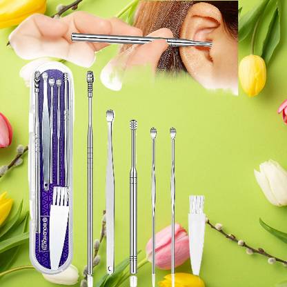 BZILO Stainless Steel Ear Wax Remover Tool Kit with a Storage Box Ear Wax Removal G_7