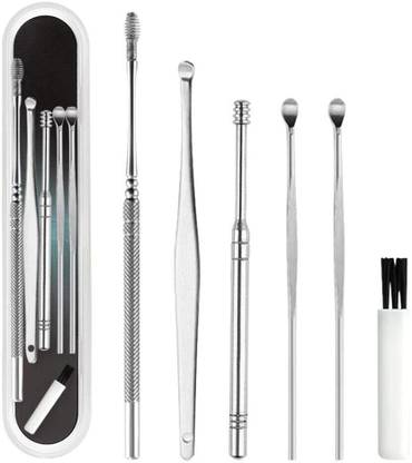 SCABIOSA New 6Pcs Ear Wax Cleaner Resuable Ear Cleaner Tool Set With Storage Box