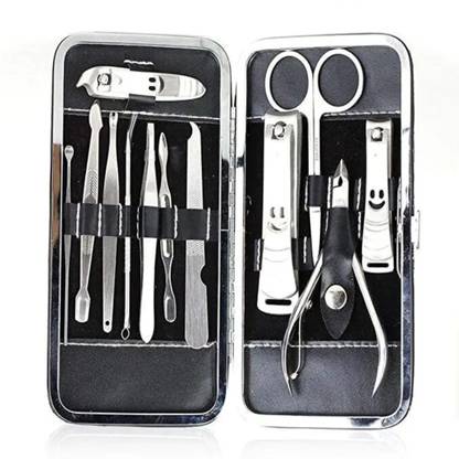SHUANG YOU 12 Pcs Manicure Nail Clippers Set, Stainless Steel Luxury Nail Grooming Set
