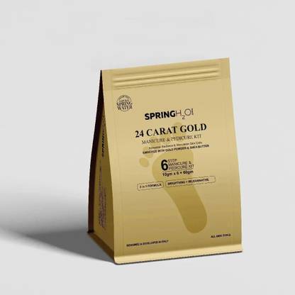 SPRING H2O 24 Carat Gold Manicure & Pedicure Kit Enriched With Gold Powder And Shea Butter