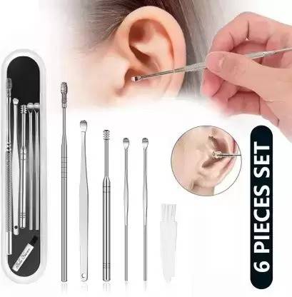 WATELLO 6 Pcs Professional Earwax Remover Kit Includes - Cleaning Brush & Storage Box
