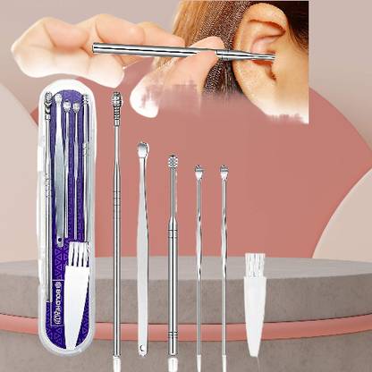 BZILO Stainless Steel Ear Wax Remover Tool Kit with a Storage Box Ear Wax Removal G_17