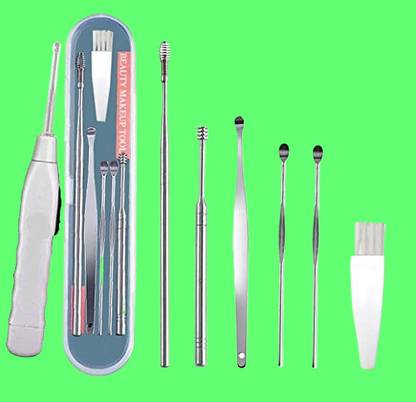 BZILO Ear Cleaner Tool Set with Flashlight Storage Box Ear Wax Remover Tool Kit A_37