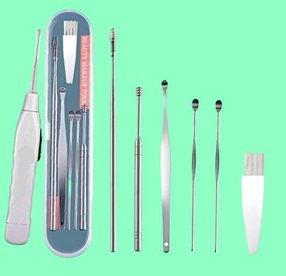 BZILO Ear Cleaner Tool Set with Flashlight Storage Box Ear Wax Remover Tool Kit A_98