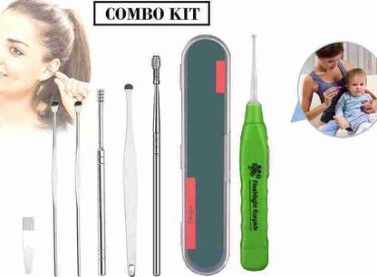 SCABIOSA Earwax Removal Tool Kit With Cleaning With Brush Storage Box & Led Earpick