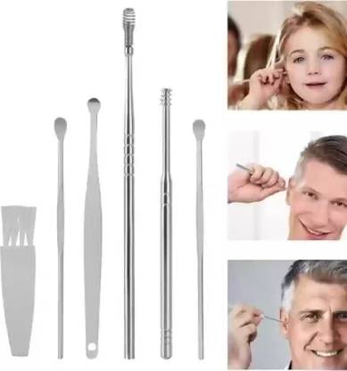 HUZURLU 6in1 Professional Stainless Steel Earwax Remover Kit