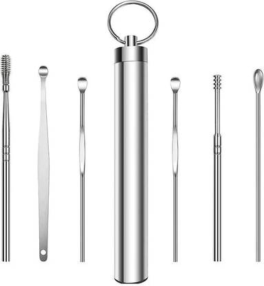 SAVORBIT 6 in 1 Ear Wax Cleaner Set, Ear Wax Remover Stainless Steel Tool Kit