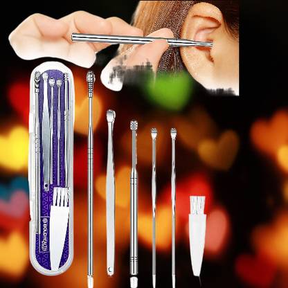 BZILO Stainless Steel Ear Wax Remover Tool Kit with a Storage Box Ear Wax Removal G_25
