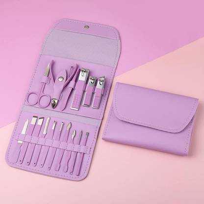 SCABIOSA 16 in 1 Manicure Kit Professional Nail Kit For Pedicure & Manicure (Purple)