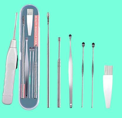 BZILO Ear Cleaner Tool Set with Flashlight Storage Box Ear Wax Remover Tool Kit A_44