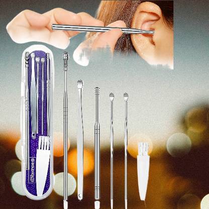 BZILO Stainless Steel Ear Wax Remover Tool Kit with a Storage Box Ear Wax Removal G_30