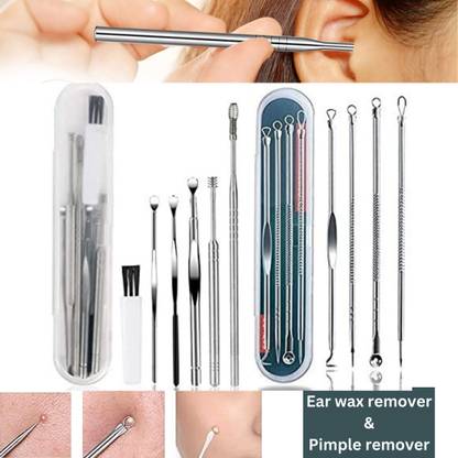 SIYDHA Pores Removal Tool Pimple Stick 4pc With Ear Wax Remover Tool Kit 6pc