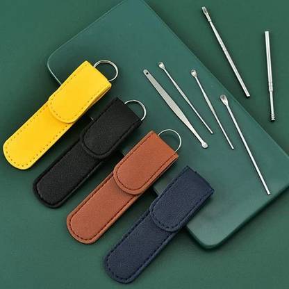 SCABIOSA 6 in 1 Ear Wax Cleaner Set, Ear Wax Remover Stainless Steel Tool Kit