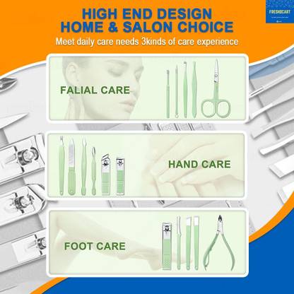 plush creation Manicure Set 16 In 1 Manicure Kit Professional Nail Kit 16 Multi-utility Knife