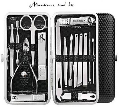 HINSHITSHU Premium Quality Manicure Tool Kit 16 in 1 Nail Cutter ,Utility Tools