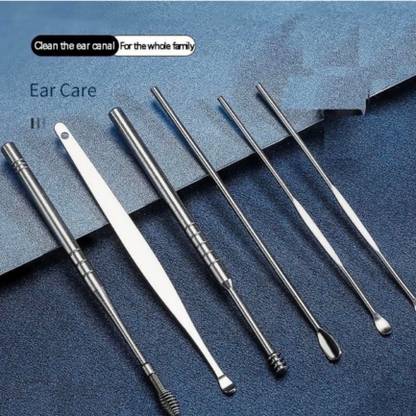 ghorela Ear Wax Cleaner Swab Spiral Ear Pick (Set of 6 Pieces)