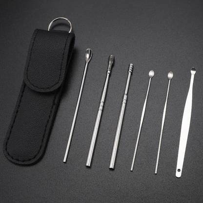 asija makeovers Best 6 Pcs Set Ear Curettage Earwax Removal Ear Wax Cleaner Swab Spiral Ear Pick