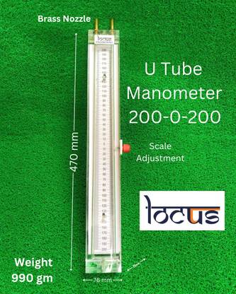 Locus U-Tube Manometer: Precision Pressure Measurement 200-0-200 MMWC Manometer