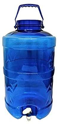 HAWKDREAM Plastic Water Can/Dispenser/Container with Tap, 20L, Set of 1, Transparent 20 L Water Cane