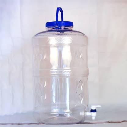 BLVD 20 Liter Plastic Water Can Dispenser Bottle, 20L, Set Of 1, White, 20 liter Bottom Loading Water Dispenser