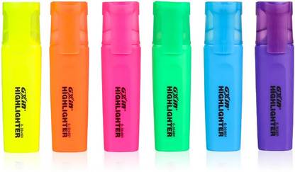 GXIN Highlighter Pen, Aesthetic Highlighter Marker, Water Based, Quick Dry, No Bleed