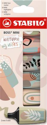 Stabilo BOSS MINI Naturevibes - Highlighter Pen - Aesthetic Muted Colours