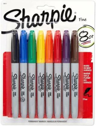 Sharpie Permanent Markers Fine Tip Assorted Standard Colours