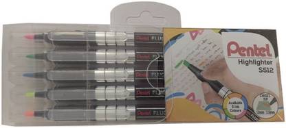 PENTEL 1.0 MM - 3.5 MM Chisel Tip Flourescent Highlighter | Acid Free & Fade Resistant