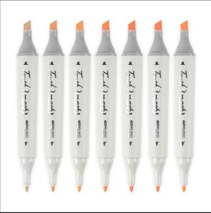 PathosIndia Skin Tone dual tip Art Markers, Dual Tip Alcohol Based Color Marker Pen