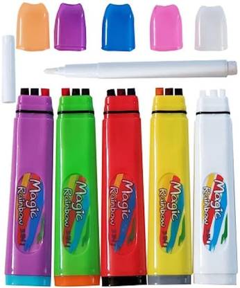 GIRIRAJ COLLECTION Magic Trio Rainbow marker for drawing painting art and craft,set of 5+1 marker