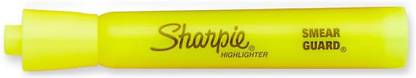 Sharpie Fluorescent Yellow Highlighter Chisel Tip Smear Guard