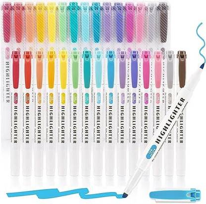 Kreative Kraft 15 Highlighters Assorted Colors Double Ended