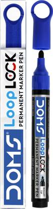 DOMS LOOP LOCK P/MARKER PEN BLUE