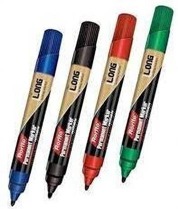 Rorito PERMANENT MARKER MIX OF 4 COLORS IN PACK 10 PCS