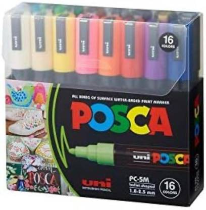 Uni Posca PAINT MARKERS SET OF 16 SHADES