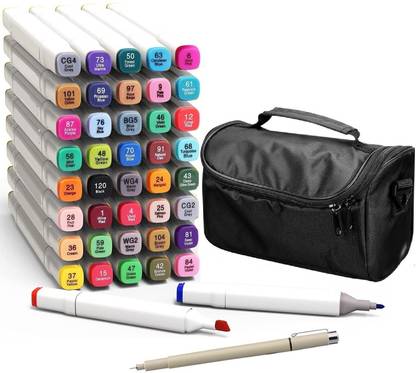 Corslet 40 Pcs Colour Markers Double Tipped Alcohol Markers Dual Marker (Random Colours)